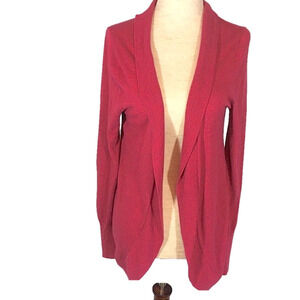 Open Front Knit Cardigan Size Medium Muted Raspberry Pink